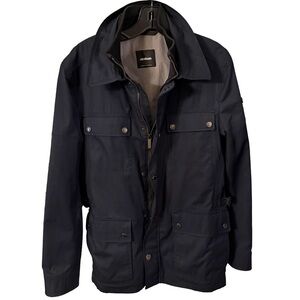 Strellson Switzerland Men’s Utility Jacket Navy Blue Zip Up $620 US 38(M)EU48